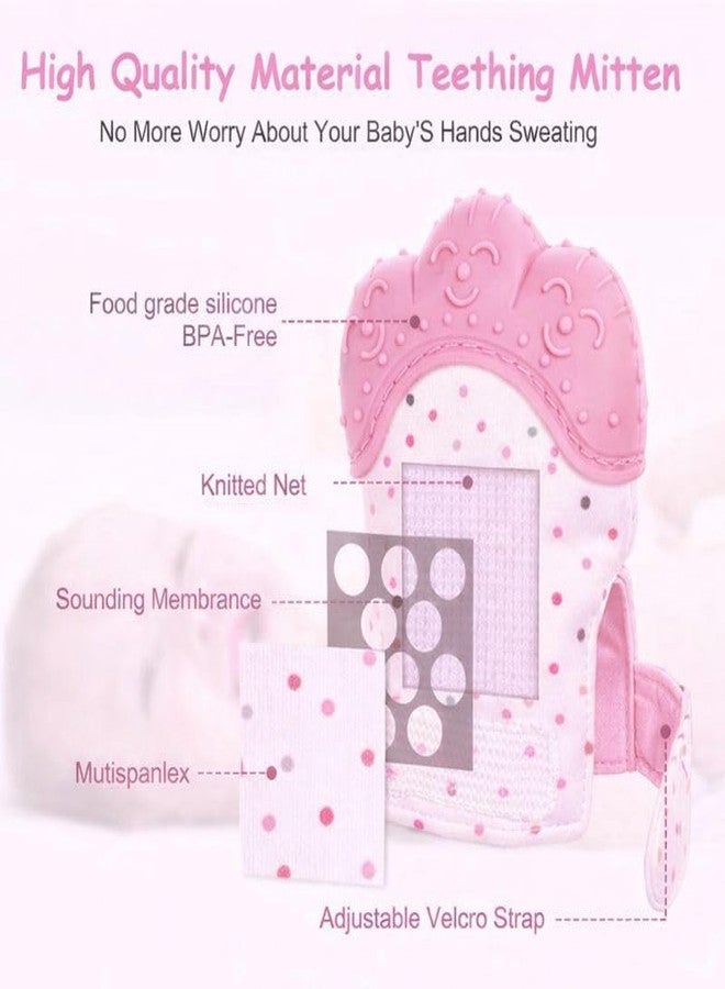 KALRA MAGIC Baby Silicone Hand Teether Mitten, BPA-Free Food-Grade Teething Glove for Newborns & Infants (Pink) - Image 5