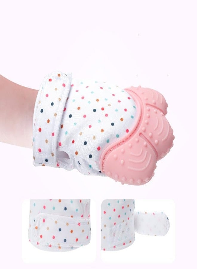 KALRA MAGIC Baby Silicone Hand Teether Mitten, BPA-Free Food-Grade Teething Glove for Newborns & Infants (Pink) - Image 2