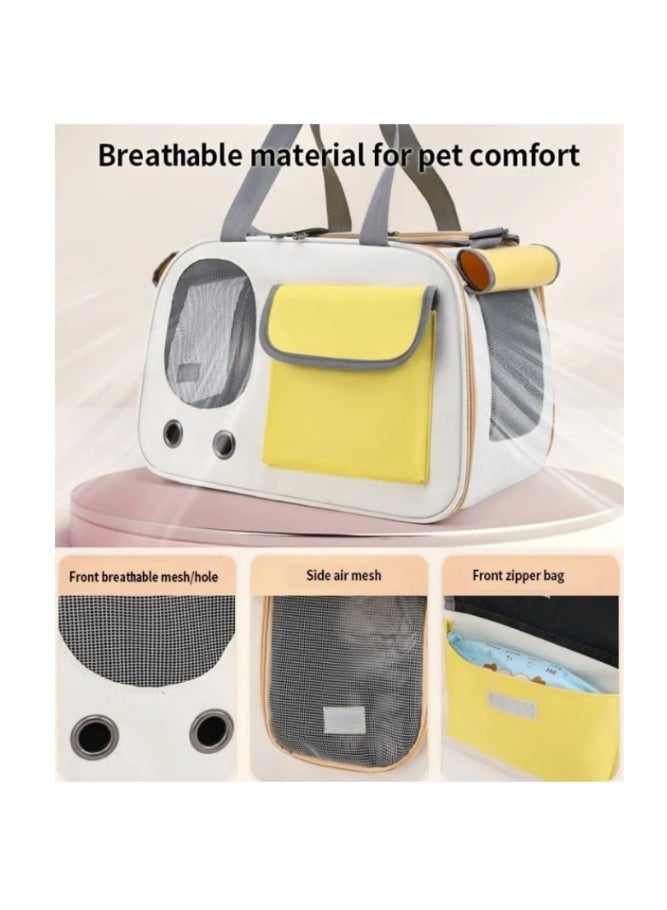 daydayup Cat Airline Crate, Dog Carrier, 16.5 lb Pet Foldable Travel Carry, Soft Side Cat Carrier, Roll-Up Cover, for Nervous Cats (Green) - Image 5