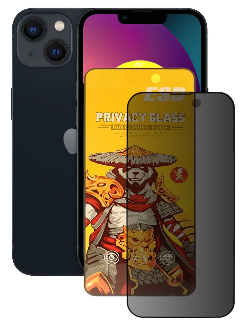 ESD Tempered Dustproof Privacy Glass Screen Protector Compatible For iPhone 13 - Image 1
