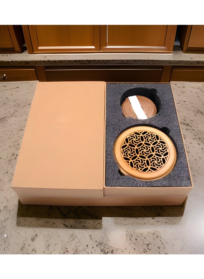 Bakhoor BoSidin Bakhoor Incense 10 pieces 4-hour Oud Sticks with Wooden Round Burner Premium Agarwood Fragrance  - Image 2