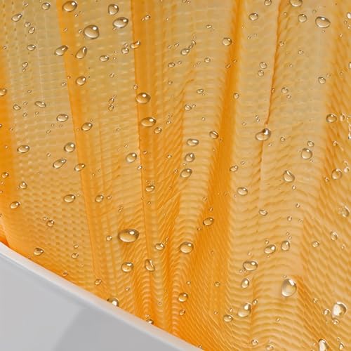 Riverbyland Translucent Orange Shower Curtain 72" x 72" Waterproof Shower Curtain Liner - Image 3