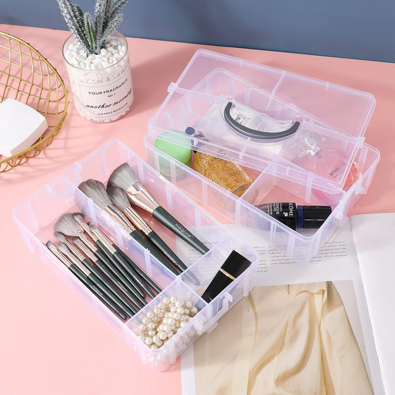 Golden Bird Golden bird plastic boxes for Storage transparent Space Saving Organiser with Lid Portable Stackable for Jewelry Beads Crochet Sewing Scrapbooking DIY Craft CLEAR 30 GRID - Image 4