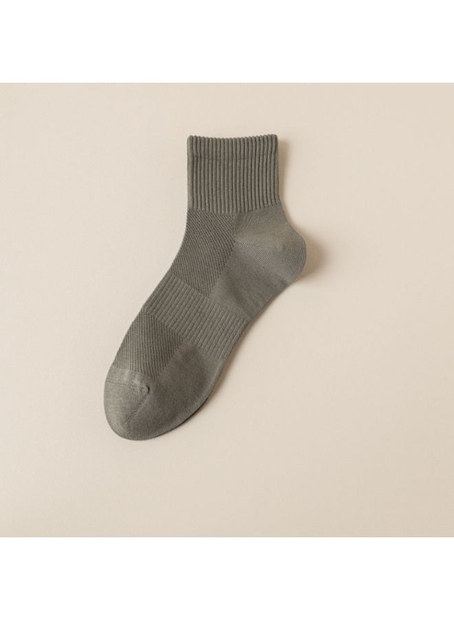 Shougu Summer Thin Men's Business Mid Tube Socks 10 Piece Set 