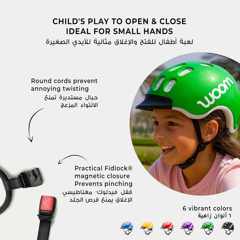 Woom خوذة دراجة ووم - خوذة دراجة للأطفال - نظام ضبط قابل للتعديل - حجم صغير جداً - ووم أخضر - Image 4