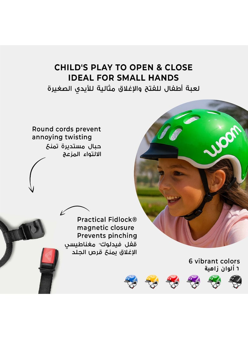 Woom Bike Helmet – Bicycle Helmet for Kids – Adjustable Dial-Fit – Extra Small Size – Woom Green - Image 4