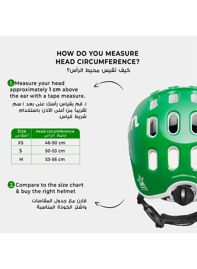 Woom Bike Helmet – Bicycle Helmet for Kids – Adjustable Dial-Fit – Extra Small Size – Woom Green - Image 3