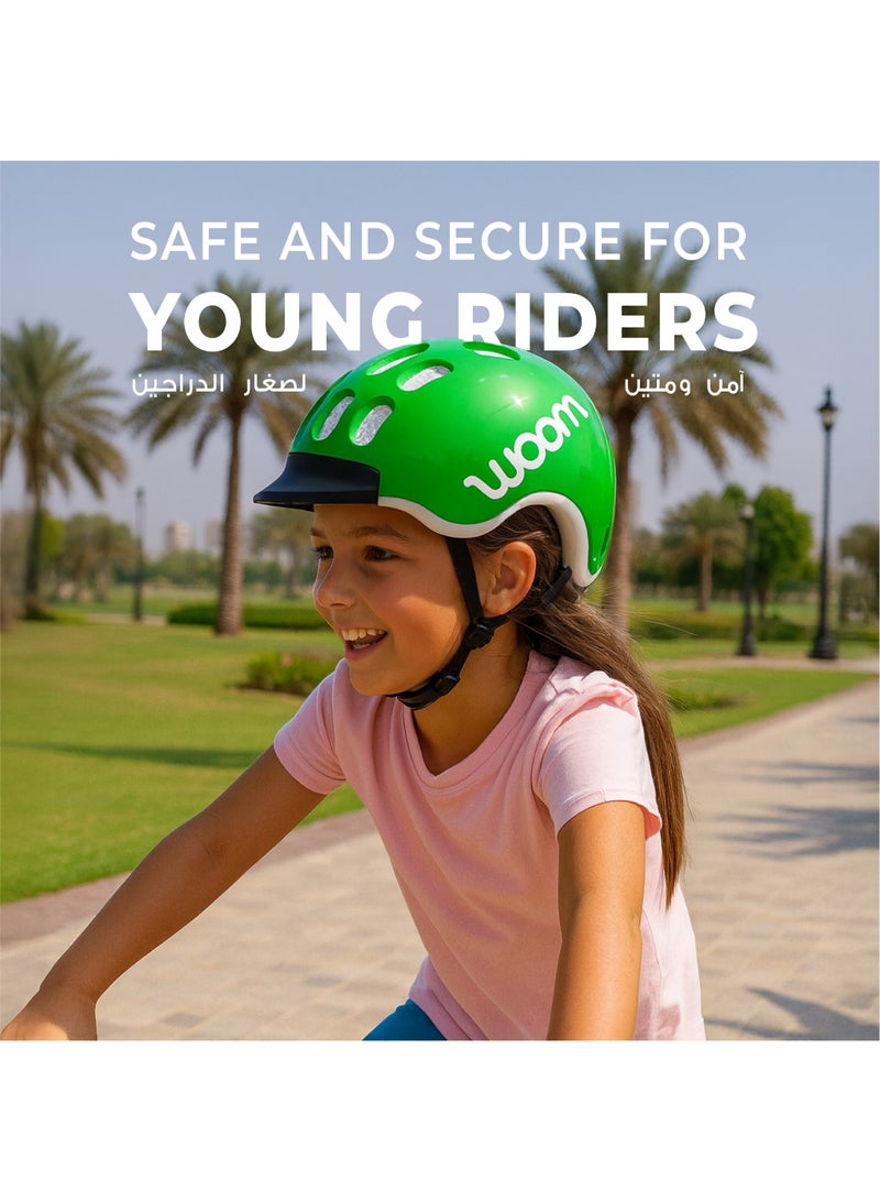 Woom Bike Helmet – Bicycle Helmet for Kids – Adjustable Dial-Fit – Extra Small Size – Woom Green - Image 5