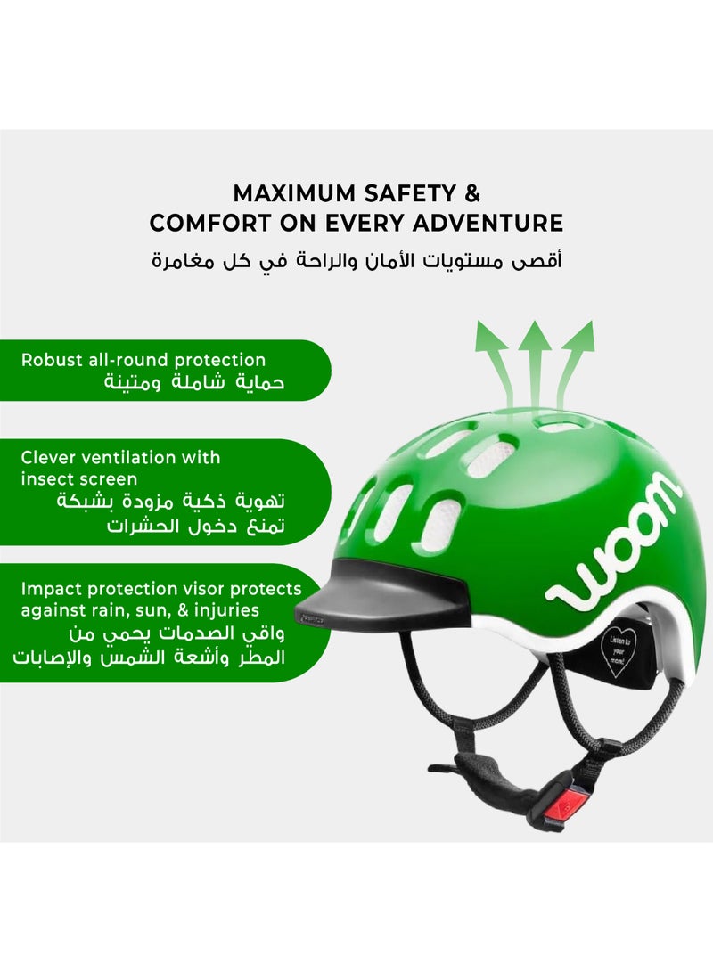 Woom Bike Helmet – Bicycle Helmet for Kids – Adjustable Dial-Fit – Extra Small Size – Woom Green - Image 2