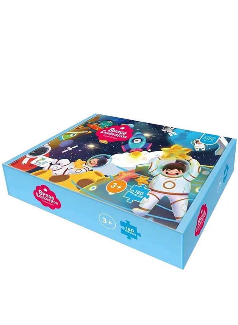 Brain Giggles 180pcs Space Theme Kids Puzzle for Kids Exploration Toy - Image 1