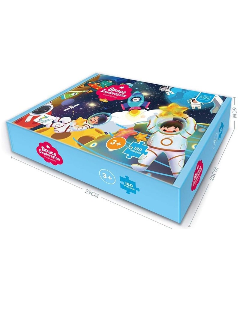 Brain Giggles 180pcs Space Theme Kids Puzzle for Kids Exploration Toy - Image 2