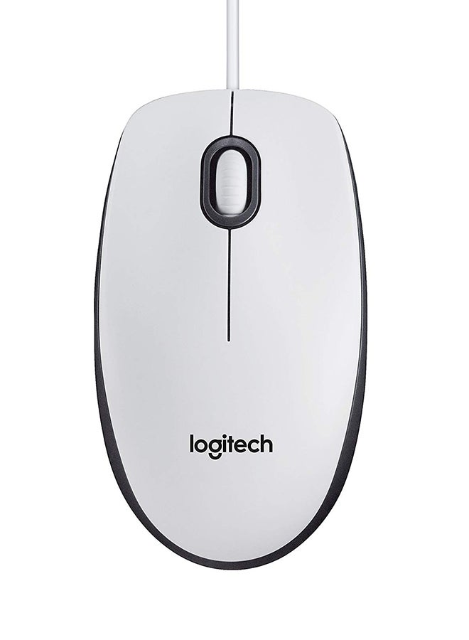 Logitech M100 Wired USB Mouse White - Image 1