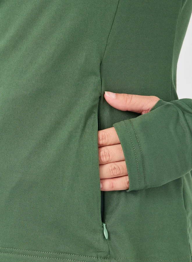 Styli Contour Effect Stitch Detail Long Sleeve Top