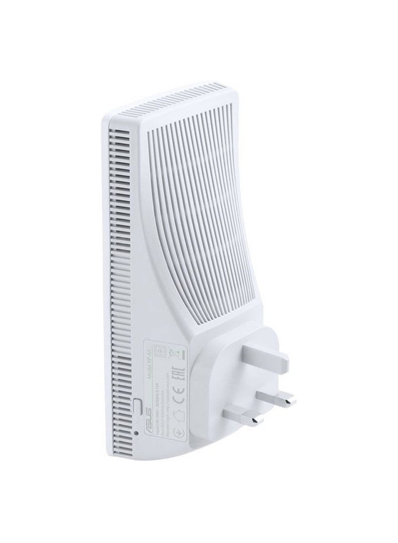 ASUS RP-AX58 AX3000 WiFi 6 Range Extender, AiMesh, 3000 Mbps, 1x RJ45 LAN, UK Plug, 90IG07C0-MU0C10 White - Image 4