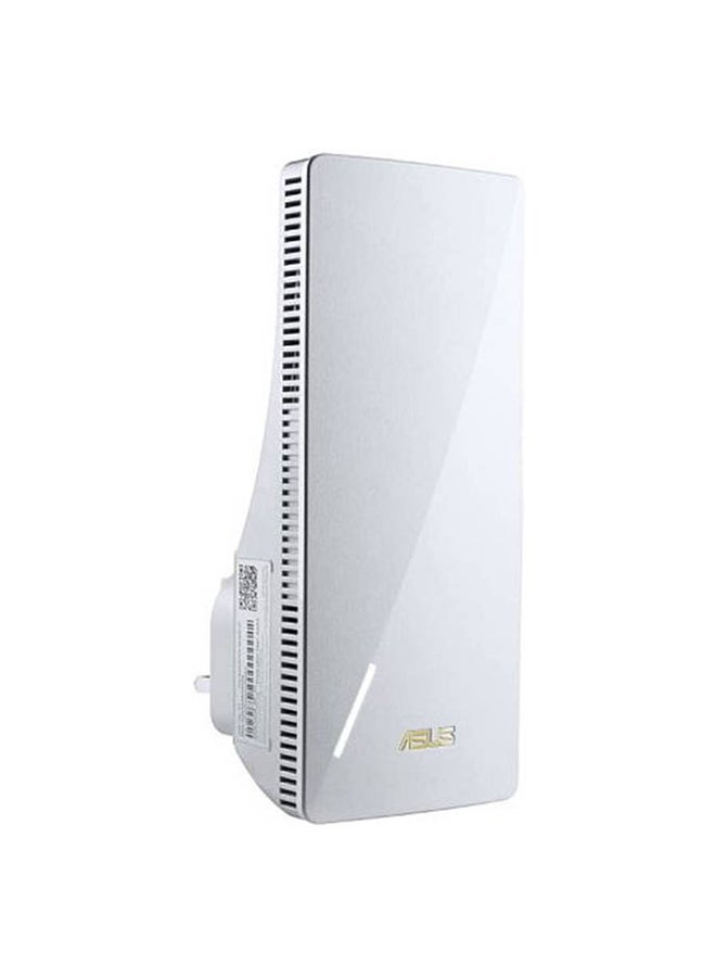 ASUS RP-AX58 AX3000 WiFi 6 Range Extender, AiMesh, 3000 Mbps, 1x RJ45 LAN, UK Plug, 90IG07C0-MU0C10 White - Image 1