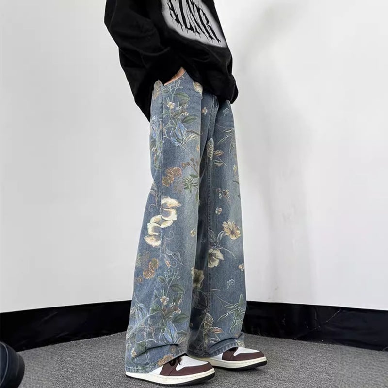 Unisex Classic Denim Jeans Loose Fit Daily Outdoor Wear - Image 4