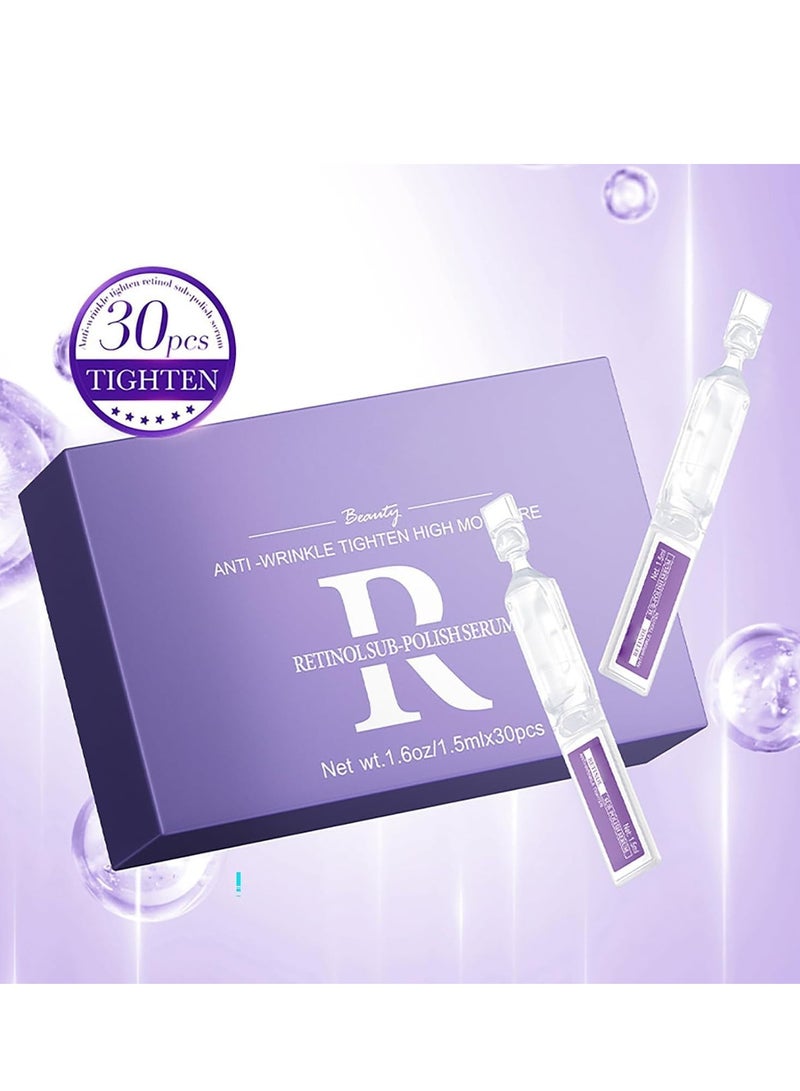 BIOAOUA 30PCS Retinol & Hyaluronic Acid Sub-Polish Serum for Younger Looking Skin – Deep Hydration, Firming, & Wrinkle Reduction, Ideal for Microneedling, 30 x 1.5ml Bottles, Suitable for Men & Women - Image 2