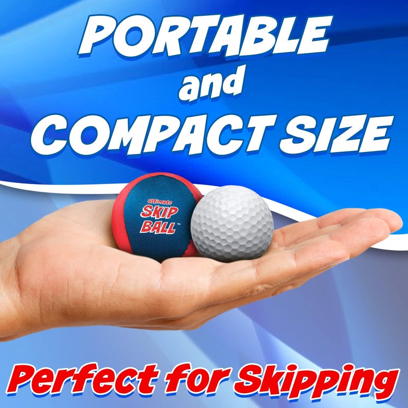 Activ Life Ultimate Skip Ball - Durable Bounce Action & Water Skip Ball - Beach Toys for Beach Fun Stocking Stuffers for Teen Boys & Girls - Red/Blue - Image 4