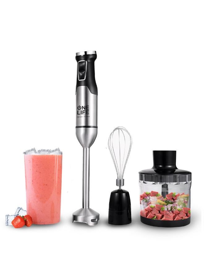 ONE LIFE Stainless Steel Hand Blender With 5 Speeds - Image 2