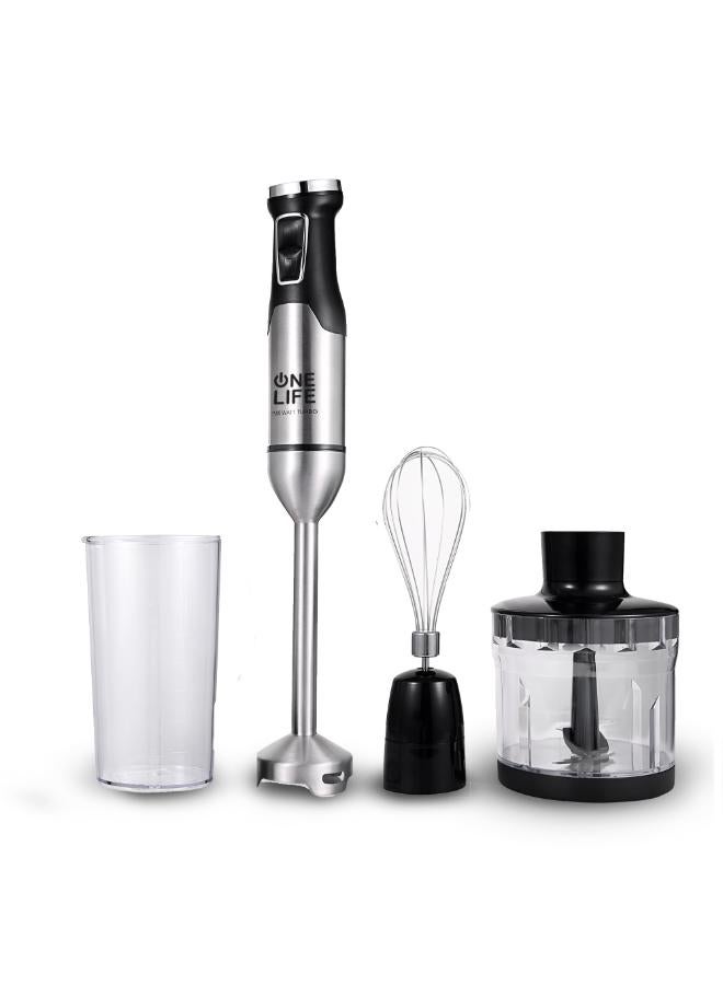 ONE LIFE Stainless Steel Hand Blender With 5 Speeds - Image 1