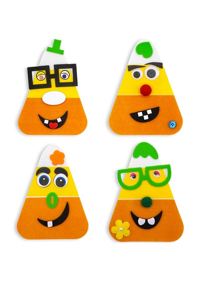 4E's Novelty - Halloween Crafts For Kids (12 Pack) Goofy Candy Corn Magnet Foam Craft Kit Bulk Fall Arts And Crafts For Toddlers & Kids Halloween Activities For Kids Party - Image 1