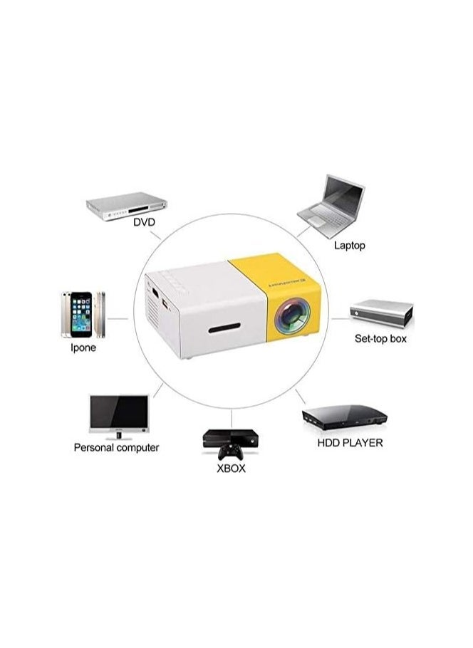 Generic - LCD Mini Portable Projector YG-300 Yellow/White/Black - Image 1