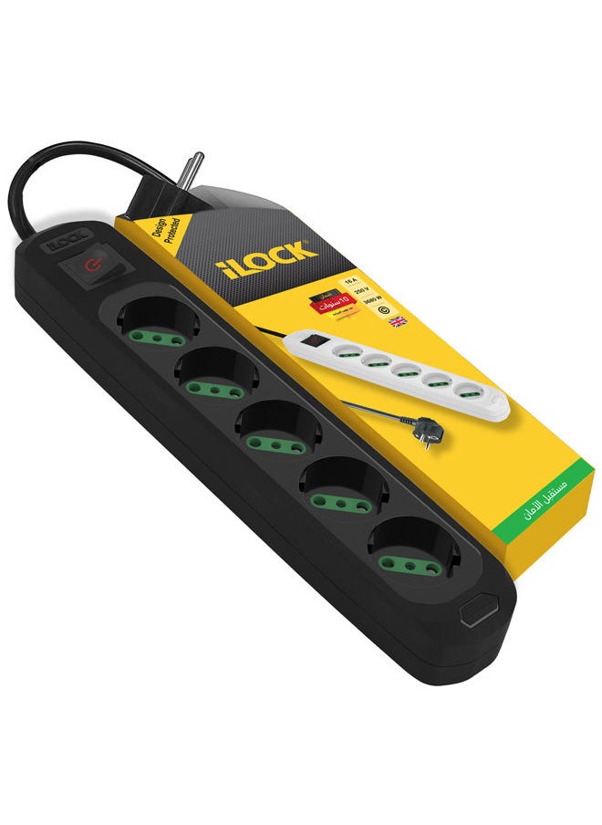 iLOCK Power Strip 5 Outlets Without Earthing  - Image 1