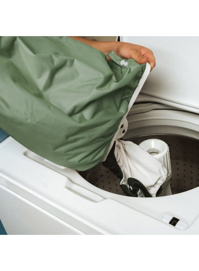 Nora's Nursery Pail Liner For Cloth Diapers Reusable And Washable Fits All Standard Diaper Pails Waterproof Pail Liner With Strap For Diaper Pails Laundry & Kitchen Garbage Cans (Garden 2 Pk) - Image 5