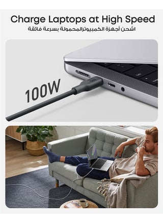 USB-C to Lightning Cable(Phantom , 6ft), MFi Certified, Bio-Based Fast Charging Cable for for iPhone 16/16 Pro/16 Plus /16 Pro Max, 15/14/13/12 Series (Charger Not Included) Phantom Black - view 2