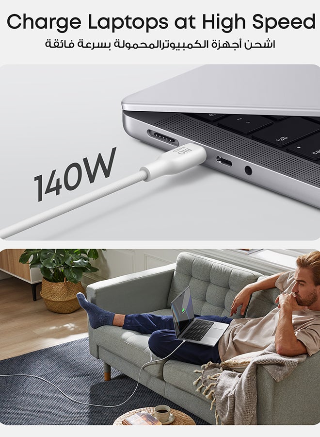 كابل USB-C إلى Lightning، كابل 541 (أسود فانتوم، 6 أقدام)، معتمد من MFi، كابل شحن سريع حيوي لهاتف iPhone 14 14pro 14pro Max 13 13 Pro 12 11 X XS XR 8 Plus (الشاحن غير متضمن) - Image 3