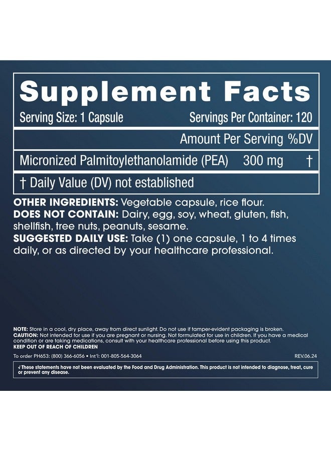 ProHealth بيور ميكرونيزد ب.إي.أ. أو بالميتويل إيثانولاميد | يخفف مؤقتًا الآلام الطفيفة | امتصاص فائق | يدعم النوم وطول العمر | مختبر من طرف ثالث | 300 ملغ لكل كبسولة، 120 كبسولة - Image 2