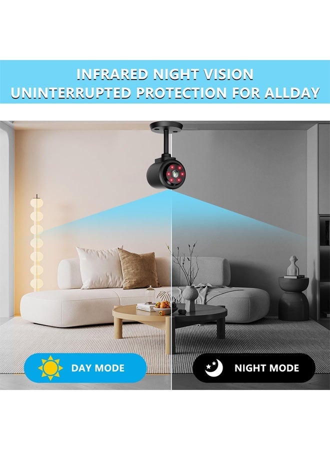 Muyixin Mini Security Camera, 1080P WiFi Camera Indoor Outdoor with Night Vision, Motion Detection, Cloud & SD Storage, APP Remote Control, for Home Baby Pet Surveillance  - Image 4