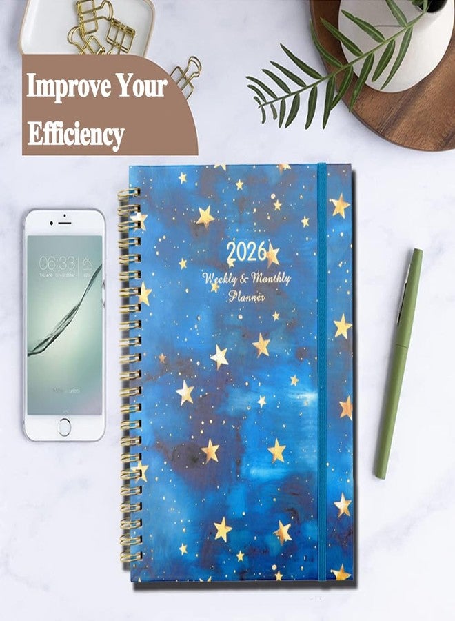 Geelyda 2026 Planner - Jan. to Dec. 2026, 2026 Planner Weekly and Monthly, 2026 Calendar Monthly Planner with Pocket, Flexible Cover, Twin-Wire Binding, Thick Paper - Blue - Image 5