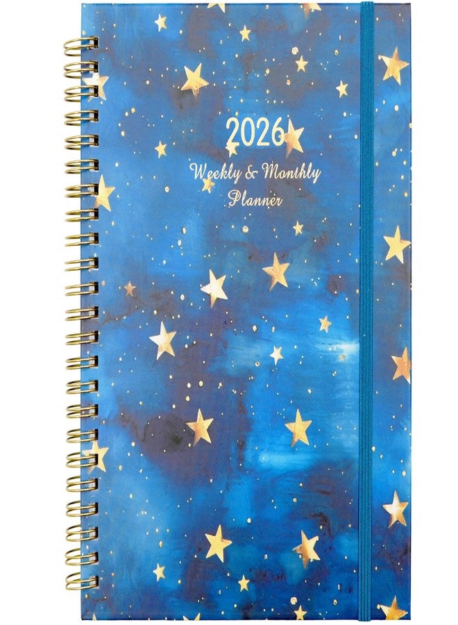 Geelyda 2026 Planner - Jan. to Dec. 2026, 2026 Planner Weekly and Monthly, 2026 Calendar Monthly Planner with Pocket, Flexible Cover, Twin-Wire Binding, Thick Paper - Blue - Image 1