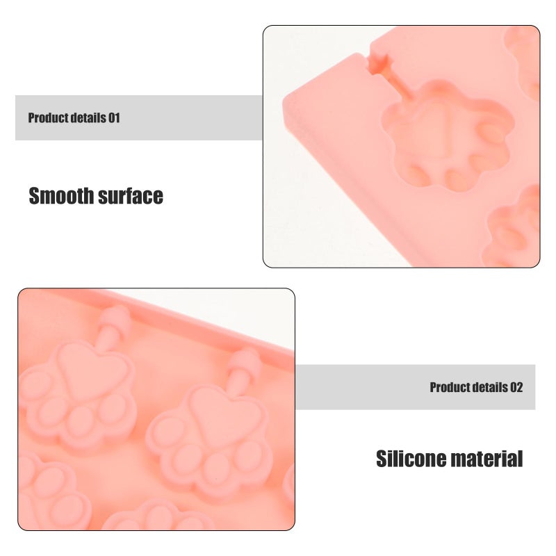 Flexible Silicone Paw Shaped Mold With Lid For Baking Chocolate Jelly Ice Cubes Non Stick Kitchen Tool - Image 4