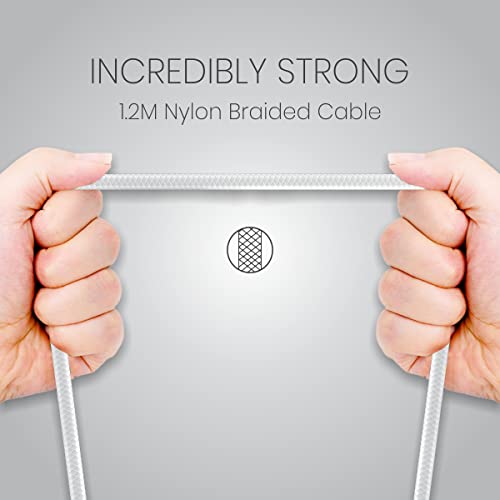 Portronics Konnect L POR-1403 Fast Charging 3A Type-C Cable 1.2 Meter with Charge & Sync Function for All Type-C Devices (White) - Image 2