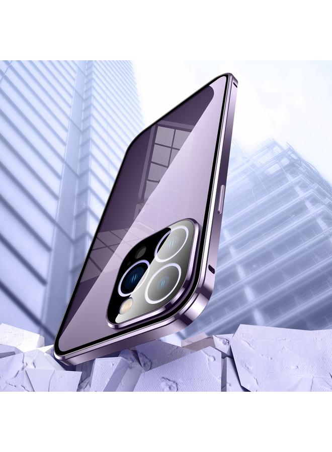 اس-توب جراب لهاتف iPhone 13 Pro Max مغناطيسي مزدوج الإبزيم مصنوع من الزجاج المقوى عالي الدقة - Image 5