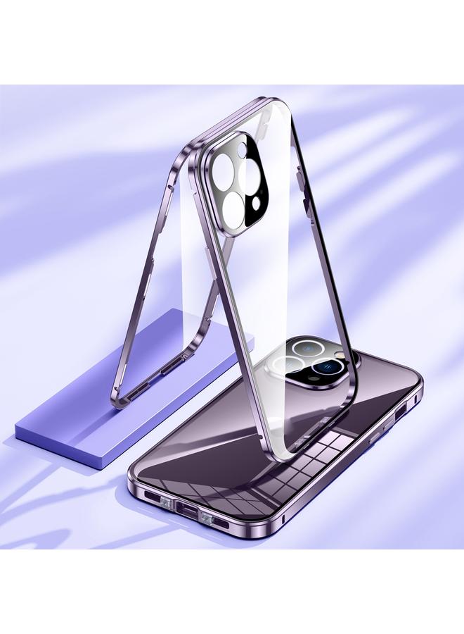 اس-توب جراب لهاتف iPhone 13 Pro Max مغناطيسي مزدوج الإبزيم مصنوع من الزجاج المقوى عالي الدقة - Image 3