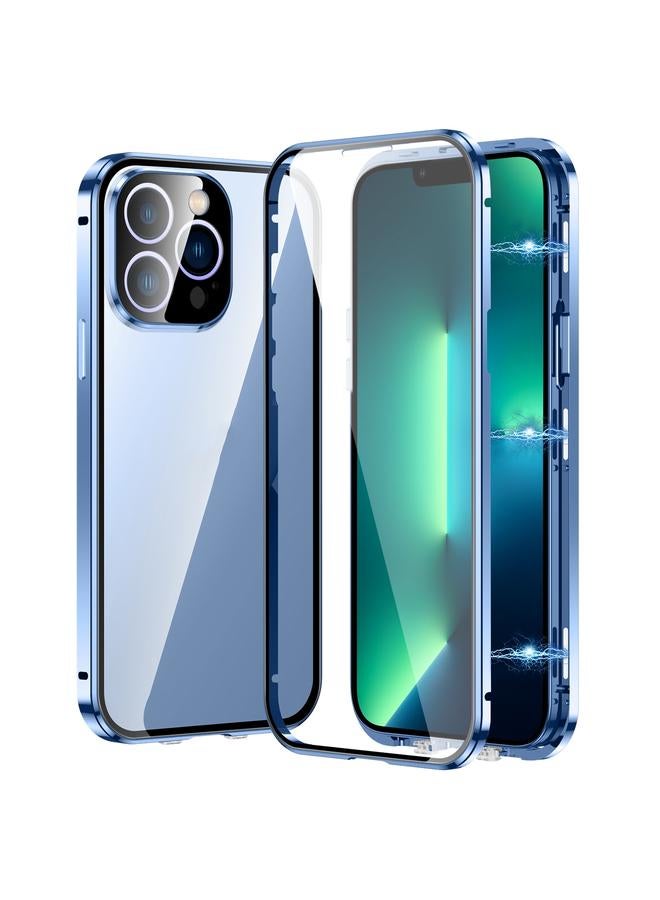 اس-توب جراب لهاتف iPhone 13 Pro Max مغناطيسي مزدوج الإبزيم مصنوع من الزجاج المقوى عالي الدقة - Image 1