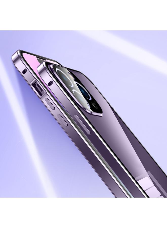 اس-توب جراب لهاتف iPhone 13 Pro Max مغناطيسي مزدوج الإبزيم مصنوع من الزجاج المقوى عالي الدقة - Image 4