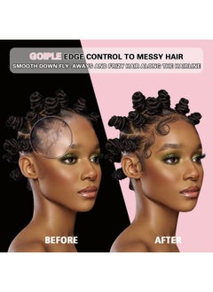 Goiple Edge Control Wax for Women Strong Hold Non-greasy Edge Smoother, Edge Wax Styling Tamer Edge Control for Black Hair No Flaking, White Residue, Shine and Smooth Strawberry Scent 4oz  - Image 4