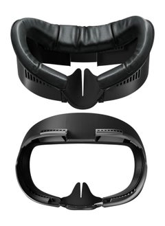 Face Cover Pad Facial Interface Compatible with Meta/Oculus Quest 3 Accessories,with Soft PU Face Cushion Pad Replacement for Quest 3 and Breathable Ice Silk Cotton