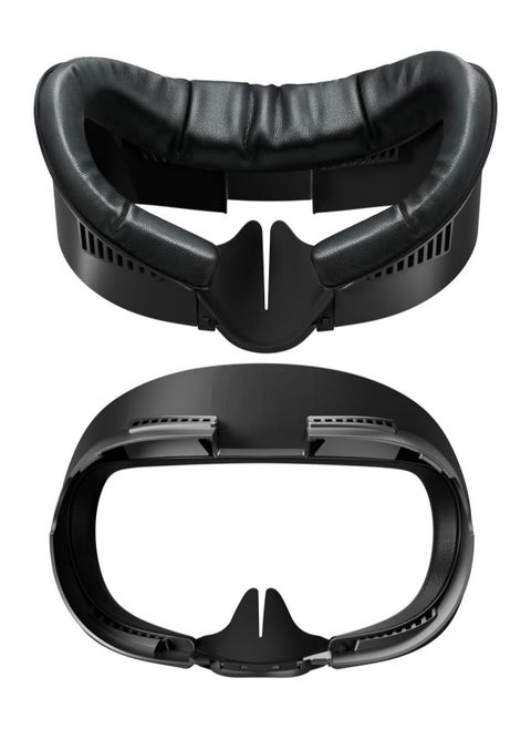 Face Cover Pad Facial Interface Compatible with Meta/Oculus Quest 3 Accessories,with Soft PU Face Cushion Pad Replacement for Quest 3 and Breathable Ice Silk Cotton