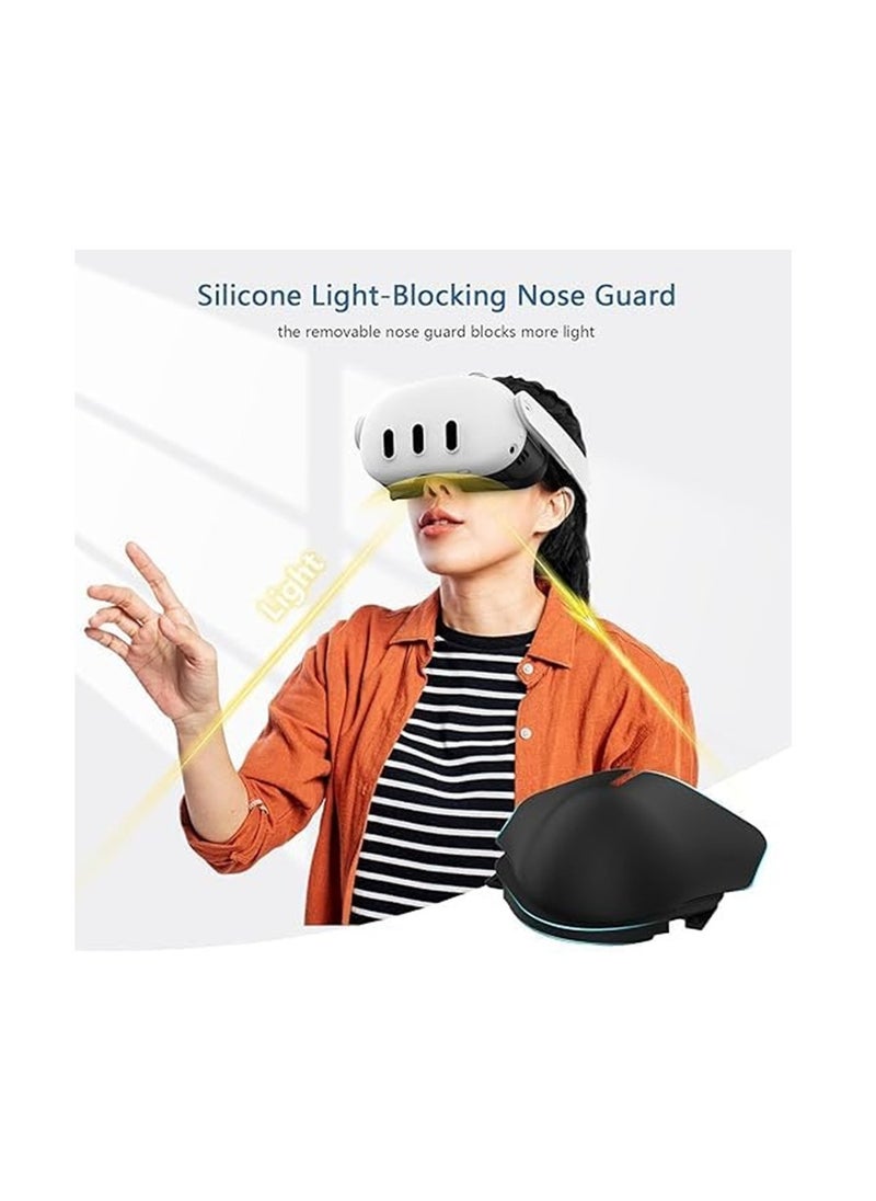 XICEN - Face Cover Pad Facial Interface Compatible with Meta/Oculus Quest 3 Accessories,with Soft PU Face Cushion Pad Replacement for Quest 3 and Breathable Ice Silk Cotton - Image 1