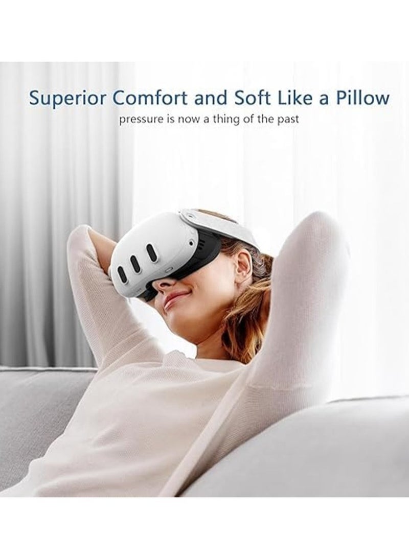 XICEN - Face Cover Pad Facial Interface Compatible with Meta/Oculus Quest 3 Accessories,with Soft PU Face Cushion Pad Replacement for Quest 3 and Breathable Ice Silk Cotton - Image 1