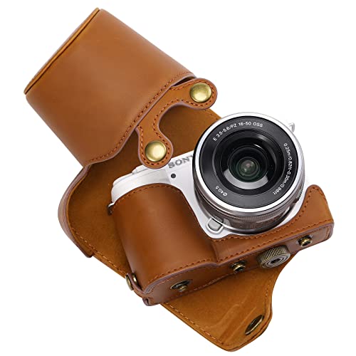 Hargedis XEVN for Sony ZV-E10 case,for Sony ZV-E10 case,Premium PU Full Body Leather Camera Case Bag for Sony Alpha ZV-E10 Fit 16-50mm Lens with Camera Shoulder Strap - Image 1