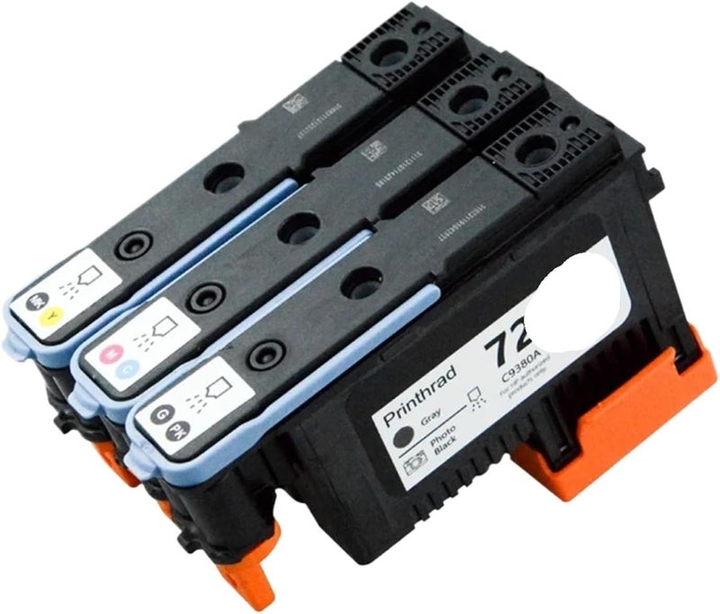 متوافق مع طابعات T770/T790/T1120/T610/T2300 | 72 C9380A C9383A C9384A رأس طباعة متجدد للطابعات كبيرة الحجم (1 مجموعة) - Image 2