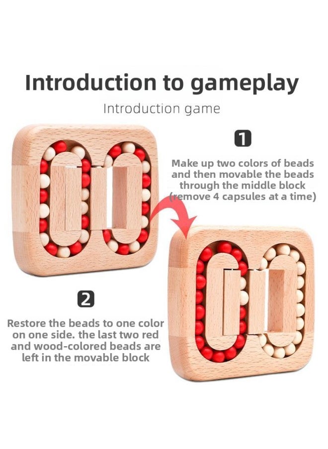 Plane Ball Kongming Lock Luban Lock Adult Educational Wooden Toy Unlocking Loop Unlocking Science And Education Maze Desktop Game-Color:Mbs-flat Ball Game