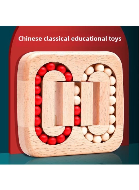 Plane Ball Kongming Lock Luban Lock Adult Educational Wooden Toy Unlocking Loop Unlocking Science And Education Maze Desktop Game-Color:Mbs-flat Ball Game