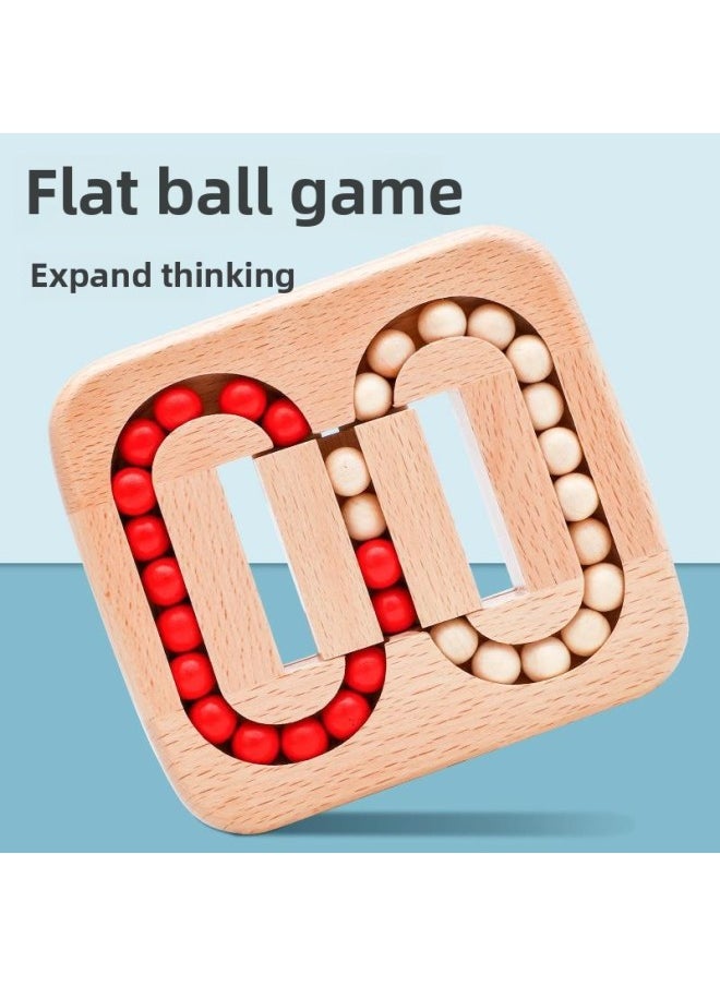 Plane Ball Kongming Lock Luban Lock Adult Educational Wooden Toy Unlocking Loop Unlocking Science And Education Maze Desktop Game-Color:Mbs-flat Ball Game